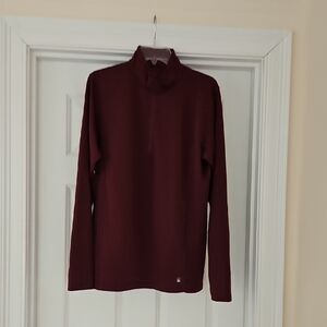 Eastern Mountain Sports Men's Maroon Zip-Up Sweater